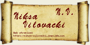 Nikša Vilovački vizit kartica